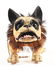 VERY DESIRABLE FRENCH PAPER MACHE GROWLING BULLDOG. - 3
