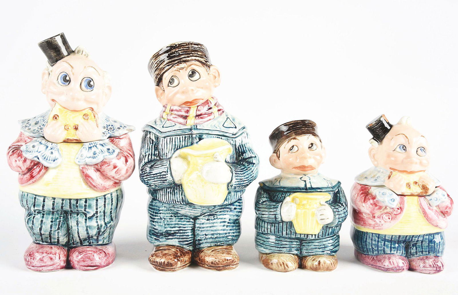 LOT OF 4: MAJOLICA TOBACCO HUMIDORS - PALMER COX. (1 of 5)