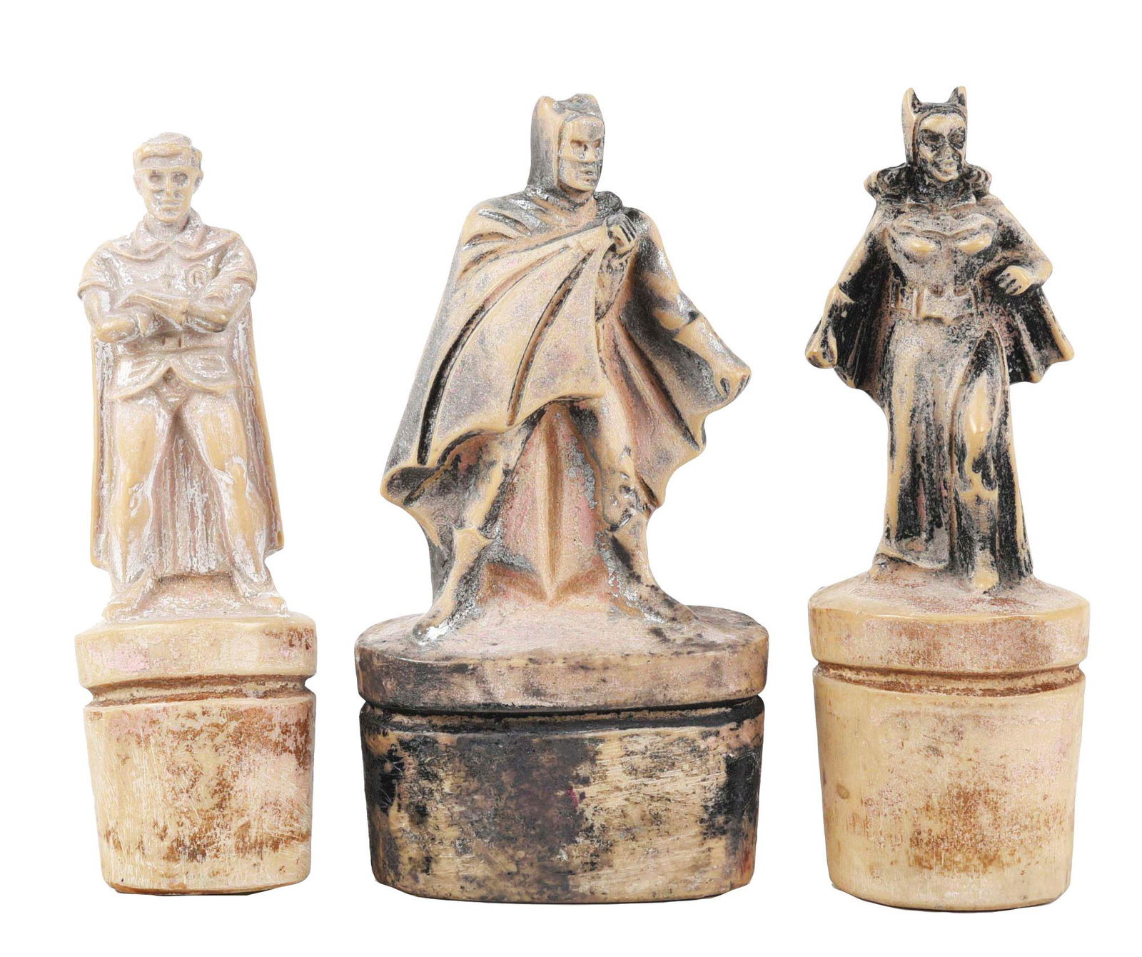 LOT OF 3: UNUSUAL SET OF 3 BATMAN RESIN MODEL MOLDS. (1 of 4)