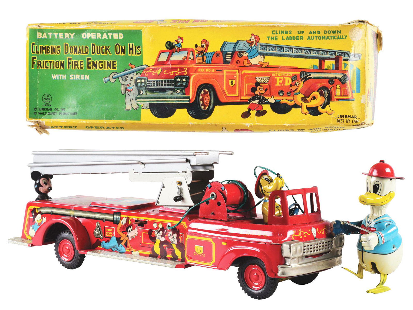 JAPANESE LINEMAR WALT DISNEY TIN LITHO BATTERY-OPERATED (1 of 2)