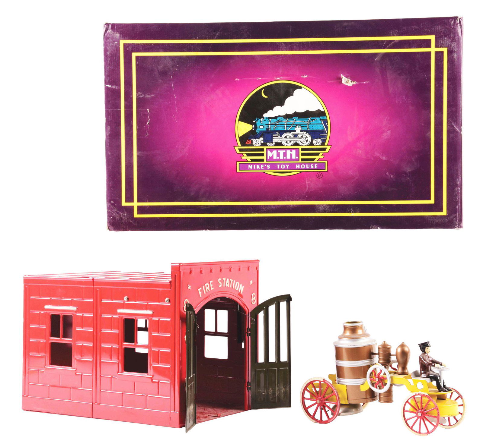 CONTEMPORARY PRESSED STEEL M.T.H. KINGSBURY FIREHOUSE (1 of 4)