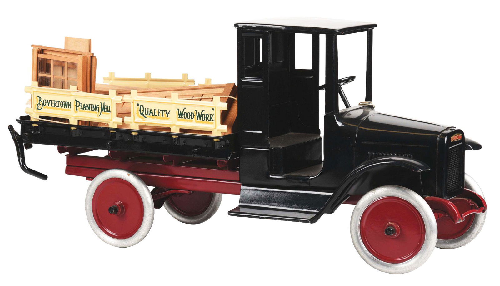 CUSTOM MADE PRESSED STEEL BUDDY L WOODWORKING TRUCK. (1 of 3)