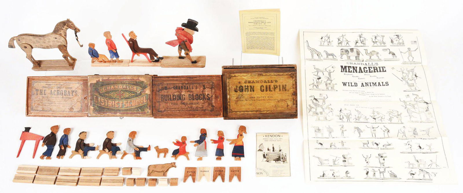 LOT OF 4: VARIOUS 19TH CENTURY CRANDALL FIGURES AND (1 of 3)