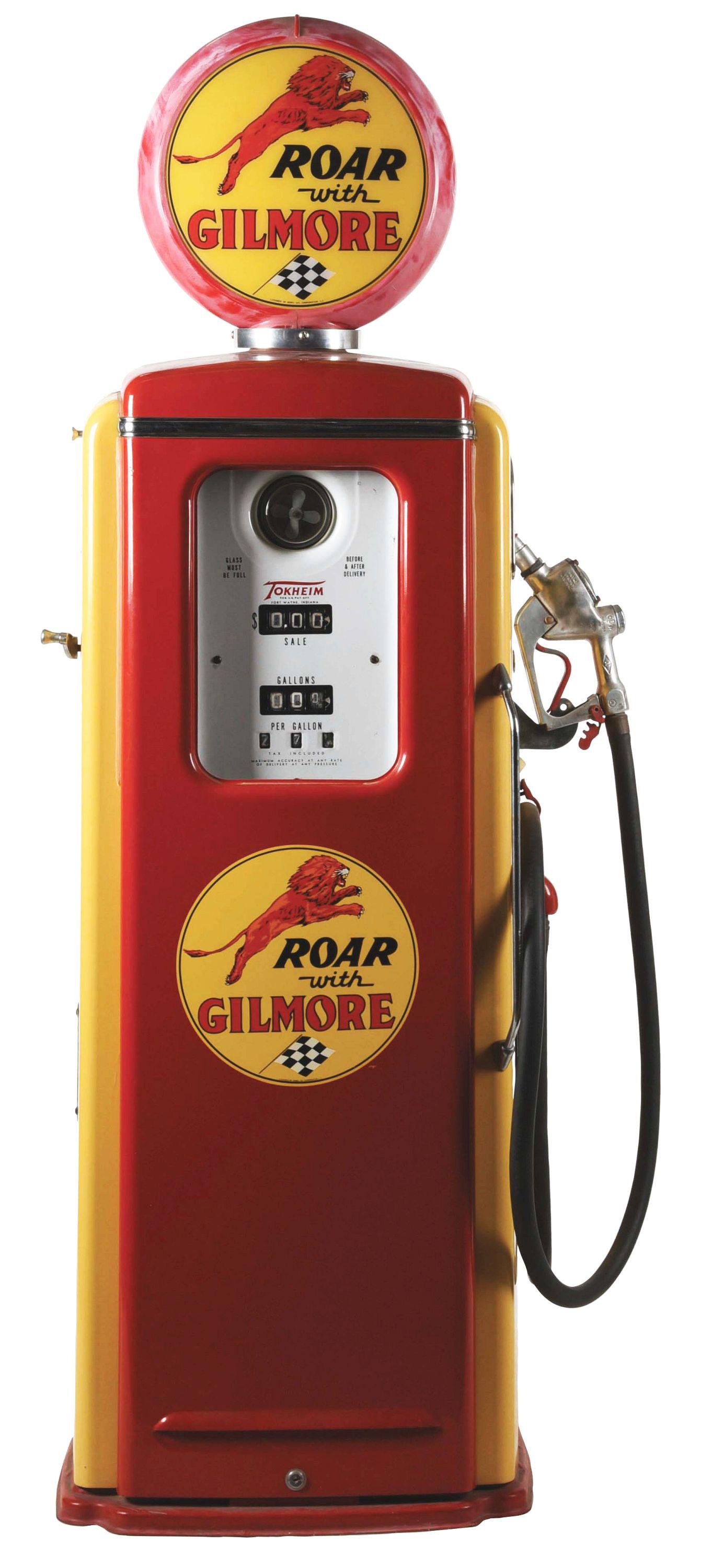 TOKHEIM 39 GAS PUMP RESTORED IN GILMORE GASOLINE. (1 of 8)