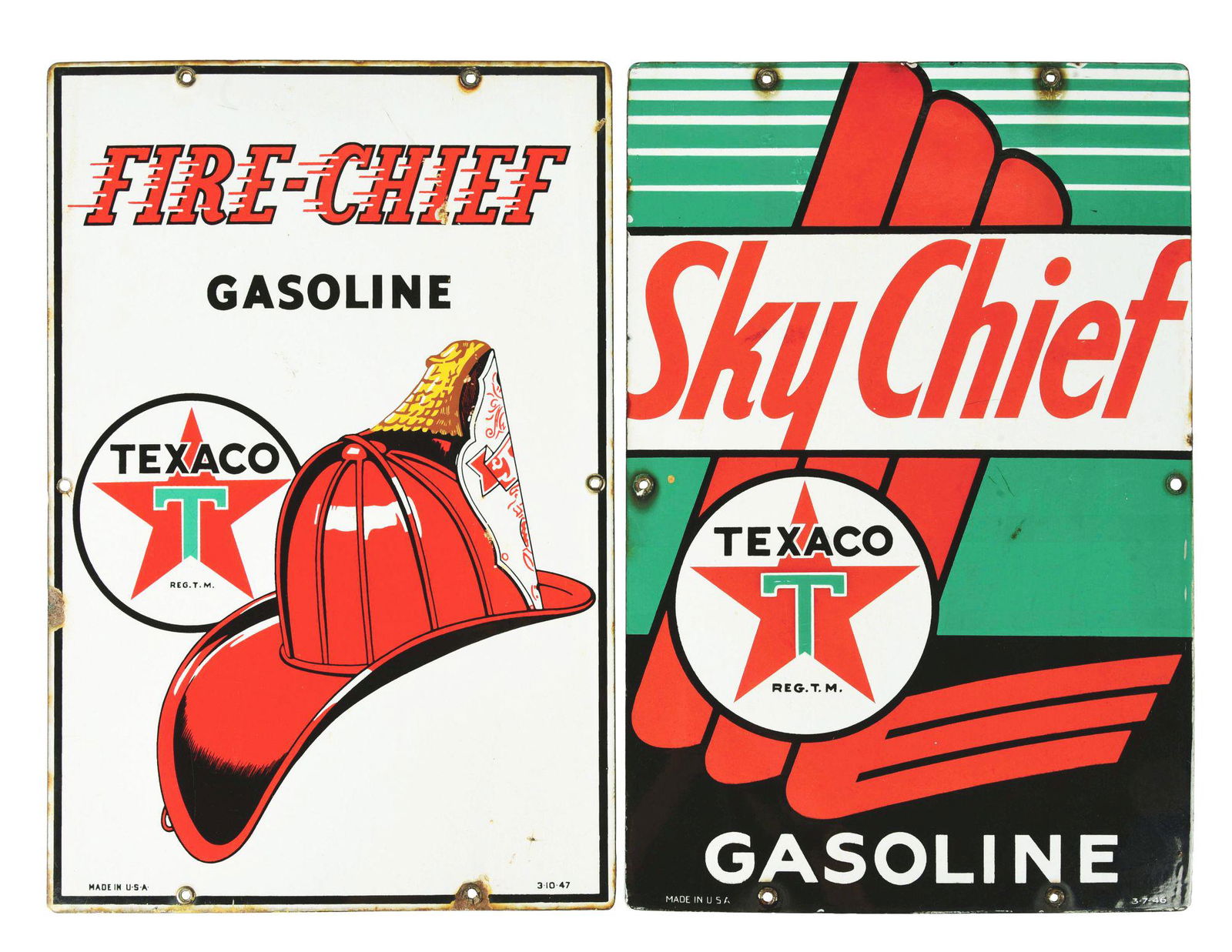 LOT OF 2: TEXACO SKY CHIEF & FIRE CHIEF GASOLINE (1 of 2)