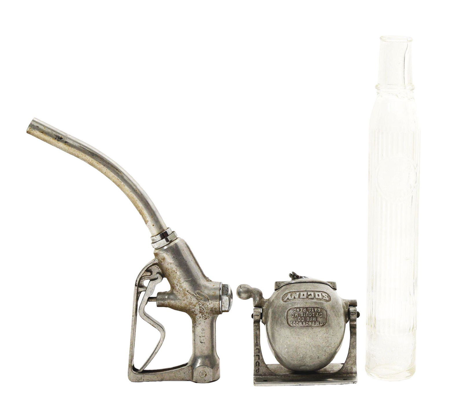 LOT OF THREE: SERVICE STATION ADVERTISING ITEMS FROM (1 of 2)