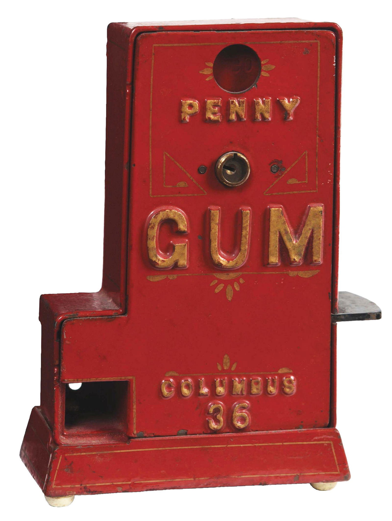 1¢ COLUMBUS MODEL 36 GUM VENDOR. (1 of 5)