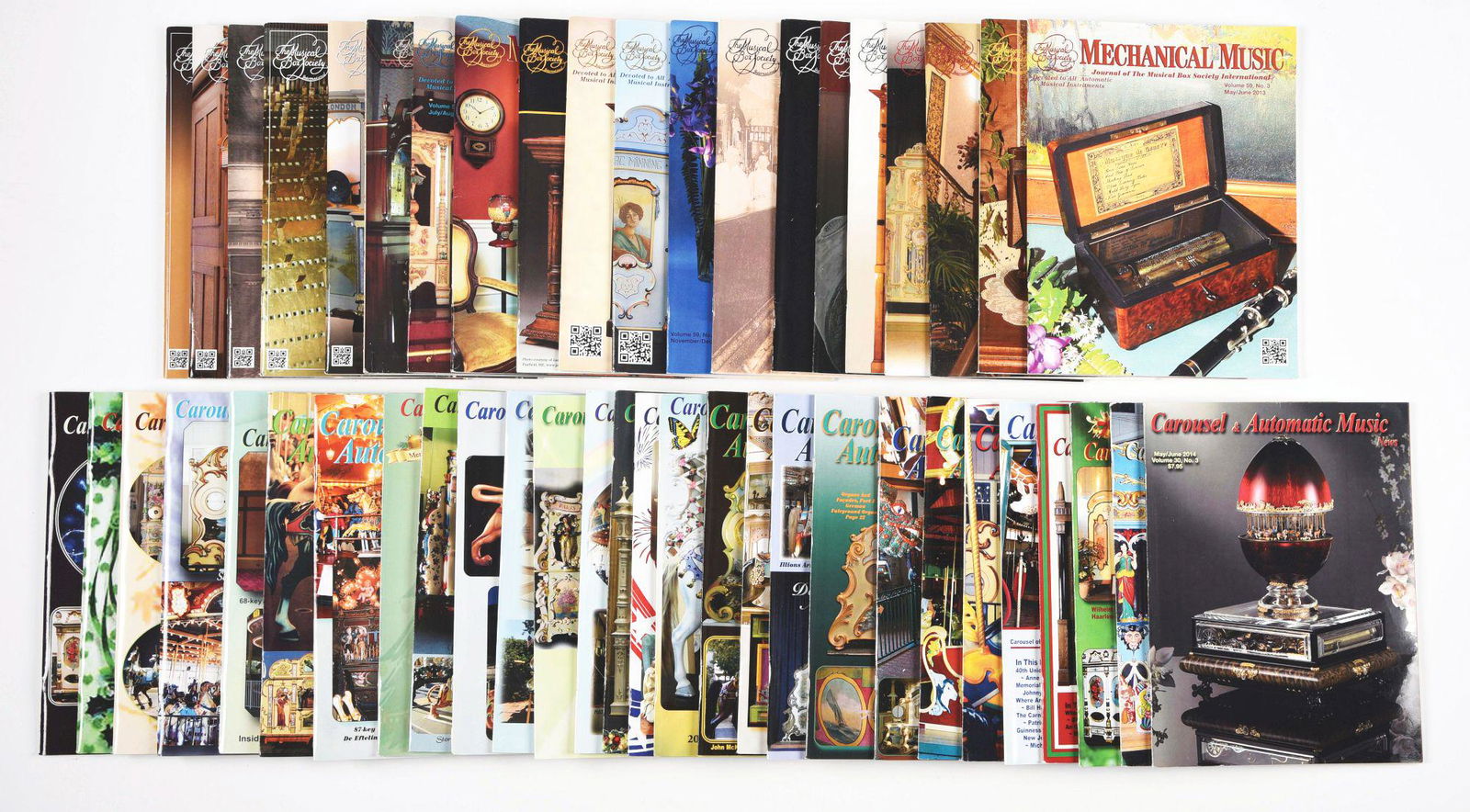 LARGE LOT OF MECHANICAL MUSIC AND CAOUSEL MAGAZINES. (1 of 1)