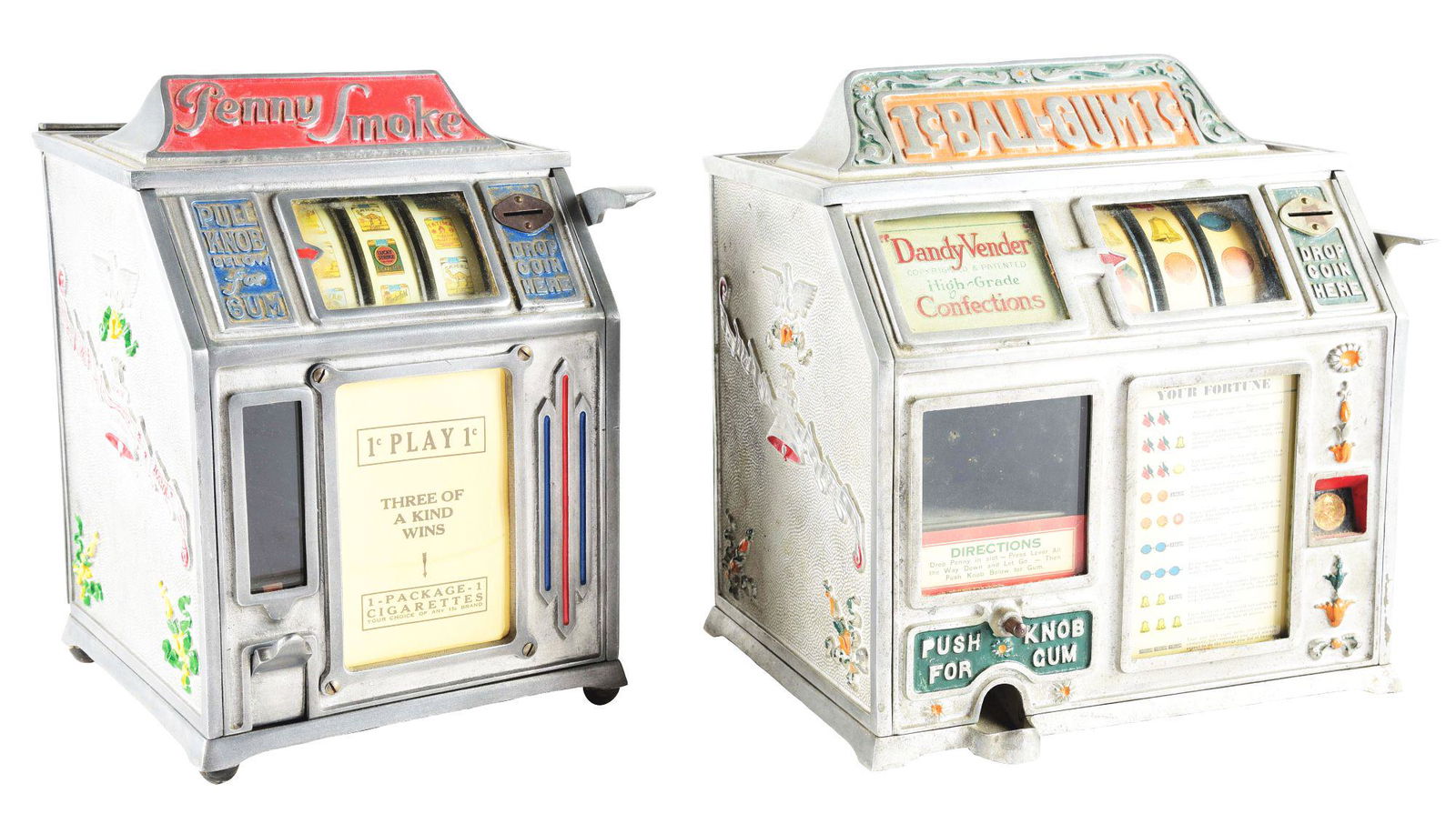 LOT OF 2: 1¢ GROTCHEN TOOL PENNY SMOKE AND 1¢ DANDY (1 of 5)