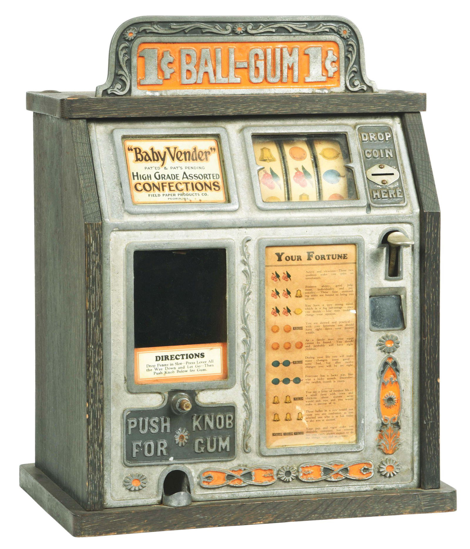1¢ BURNHAM & MILLS "BABY VENDER" TRADE STIMULATOR. (1 of 6)
