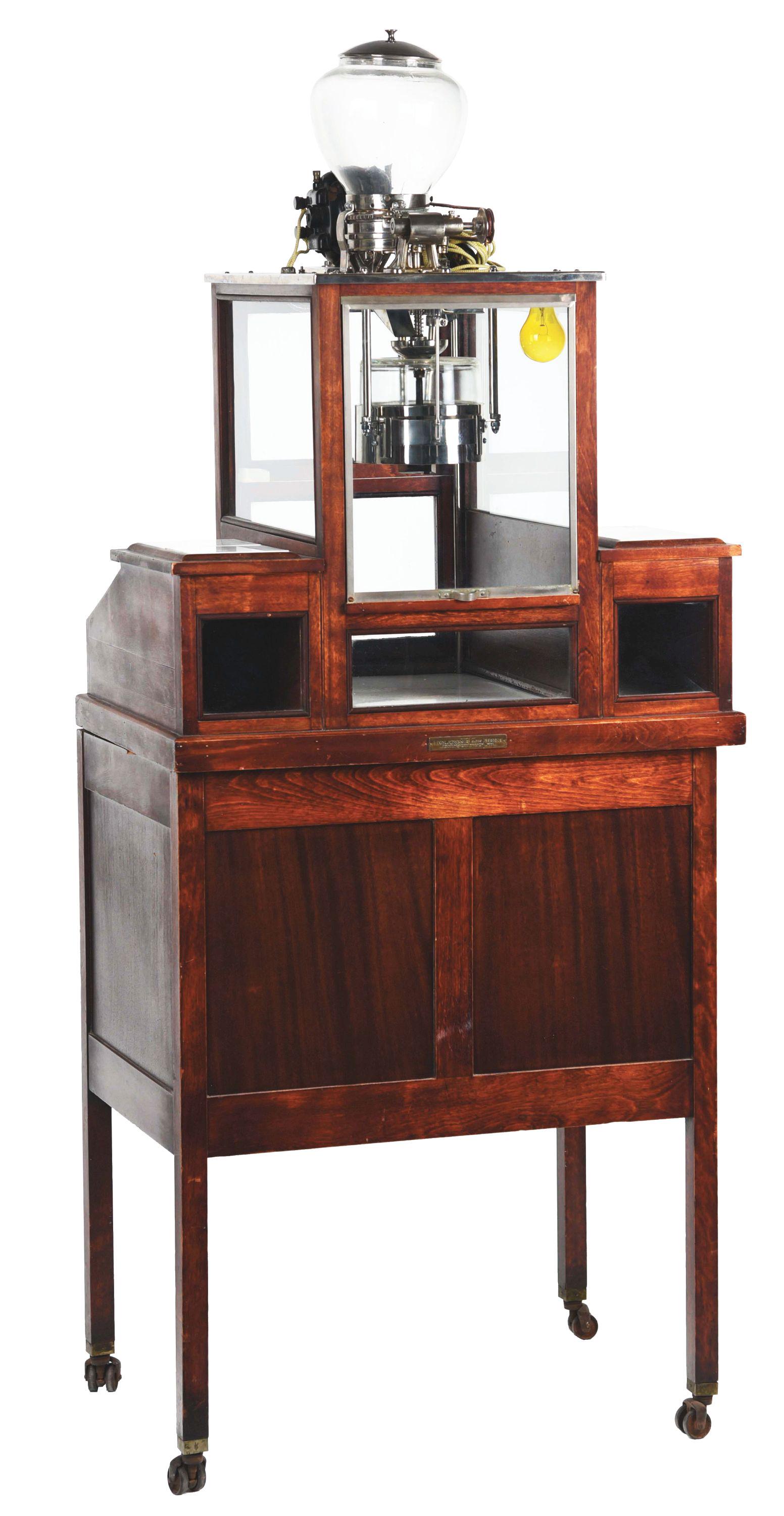 HOLCOME AND HOKE POPCORN MACHINE WITH STAND. (1 of 7)