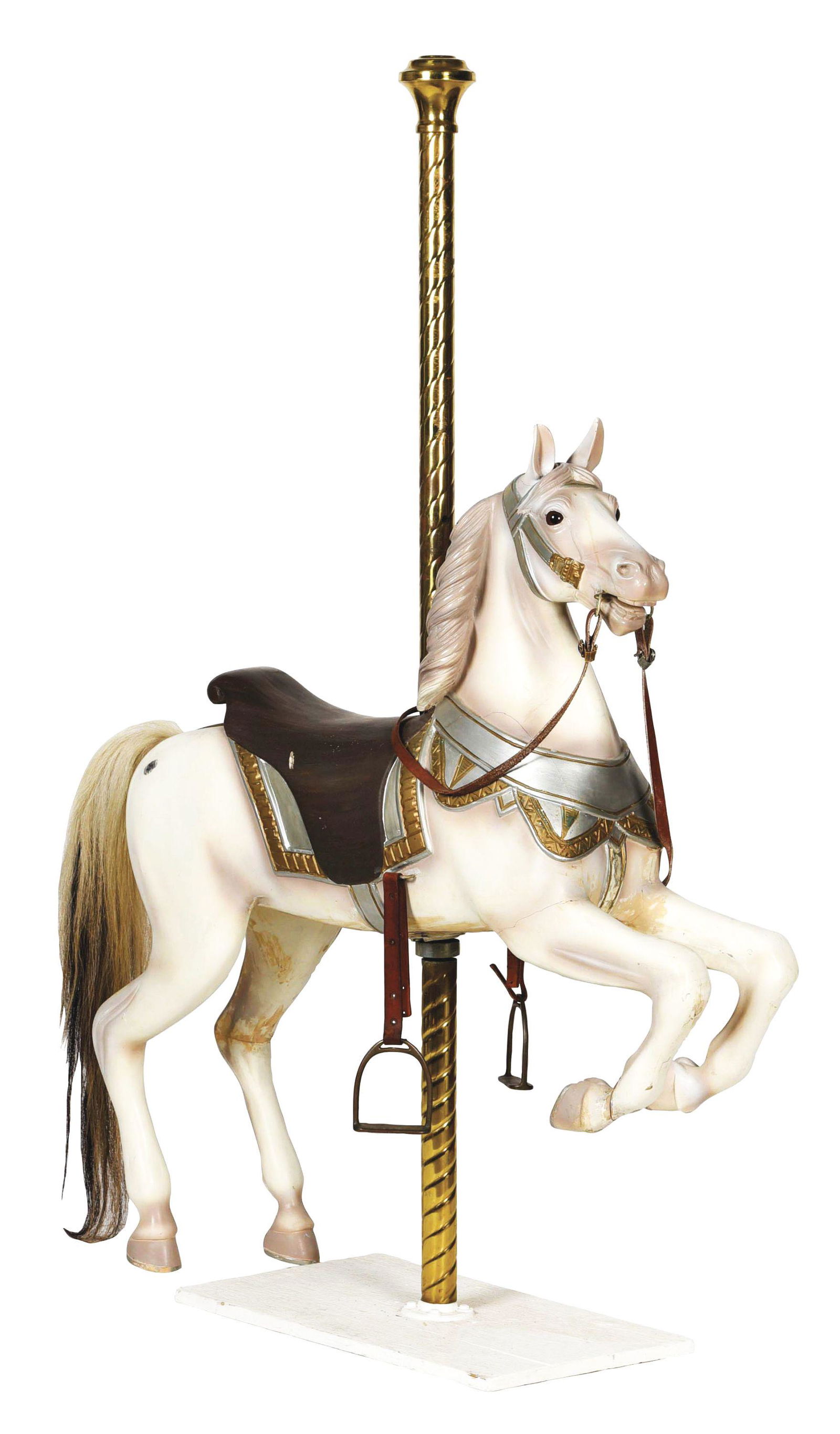 RESTORED CAROUSEL HORSE WITH STAND. (1 of 8)