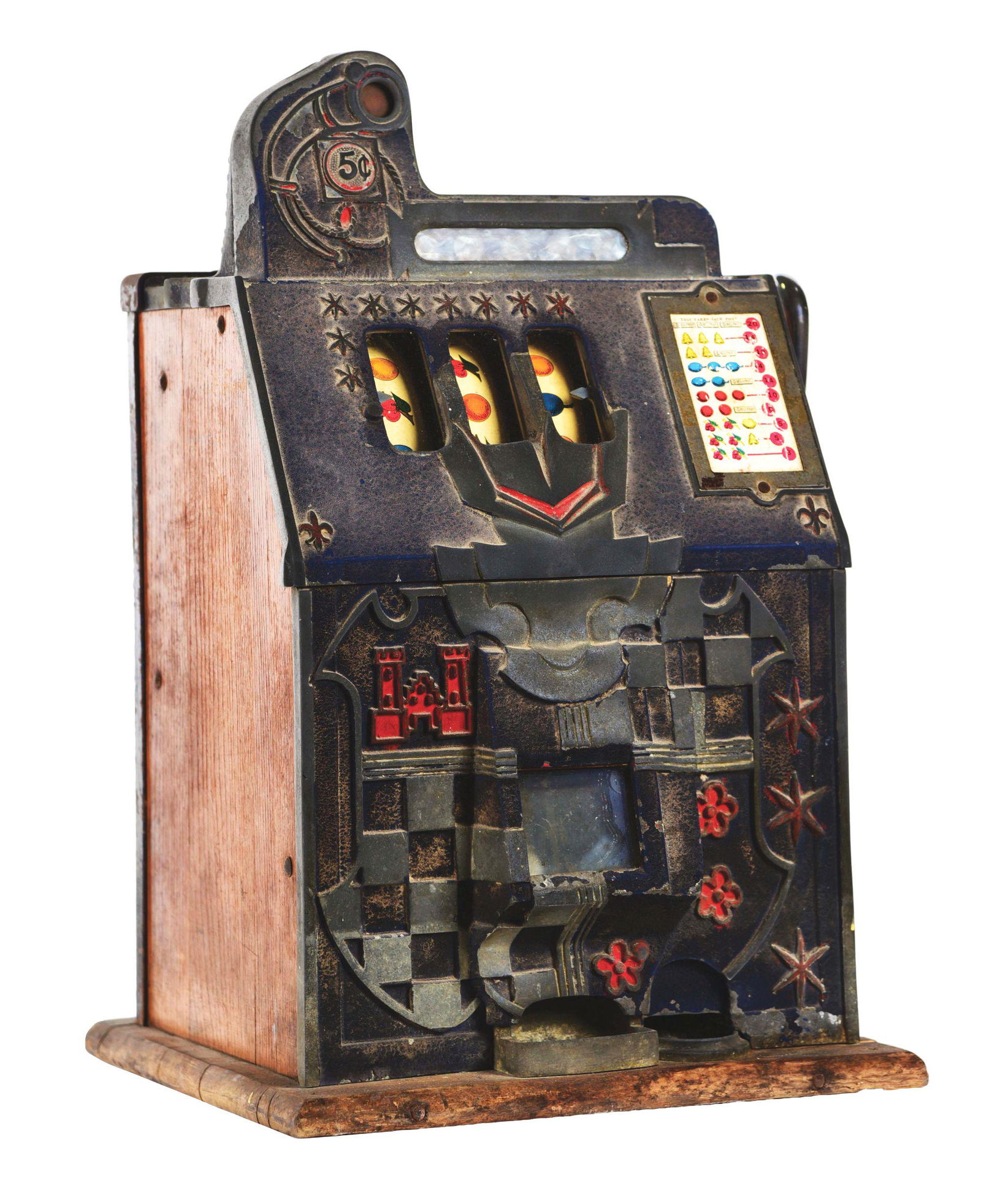 5¢ CASTLE FRONT SLOT MACHINE. (1 of 5)