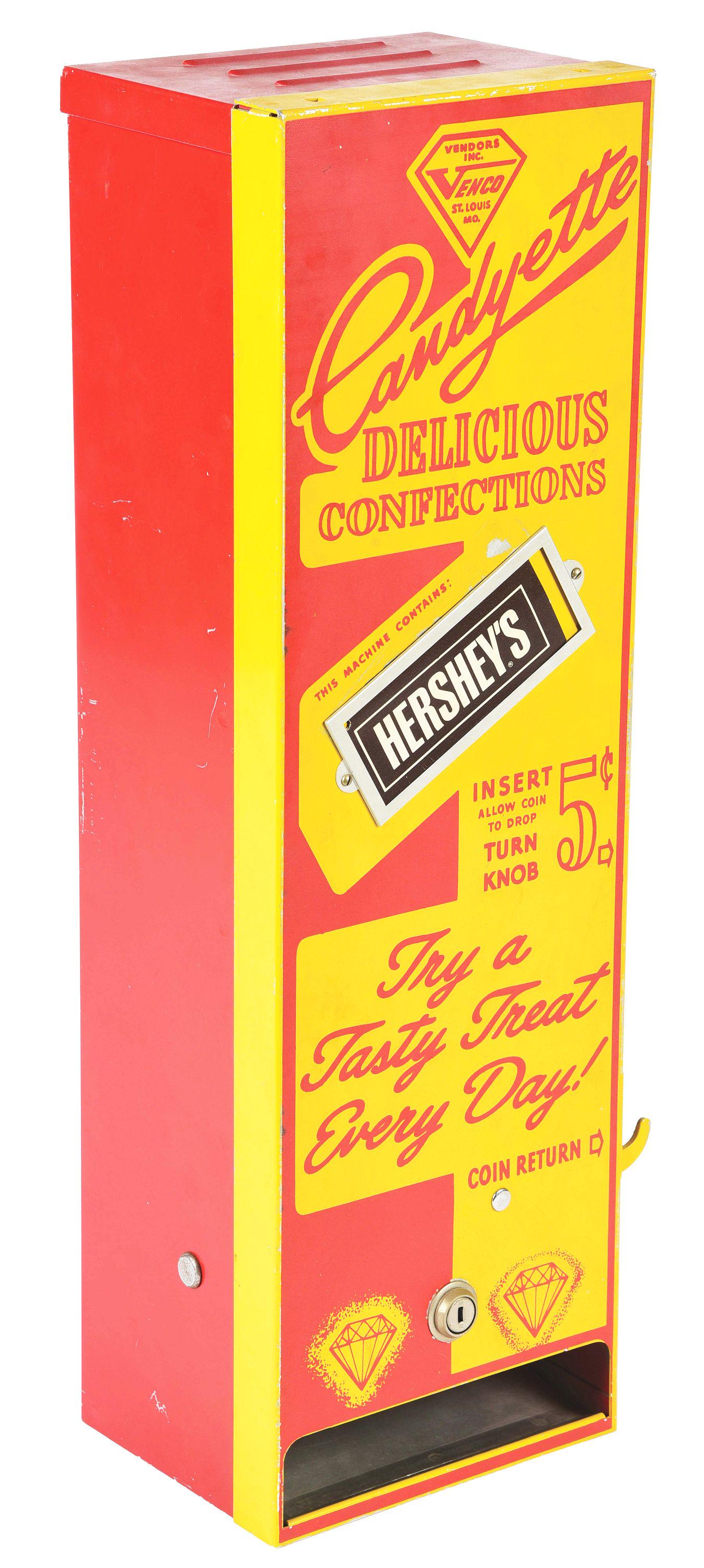 NEW OLD STOCK CANDYETTE HERSHEY VENDING MACHINE. (1 of 5)