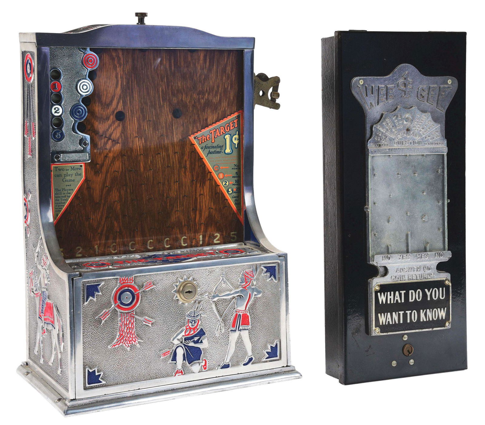 LOT OF 2: COIN-OPERATED COUNTERTOP MACHINES. (1 of 4)