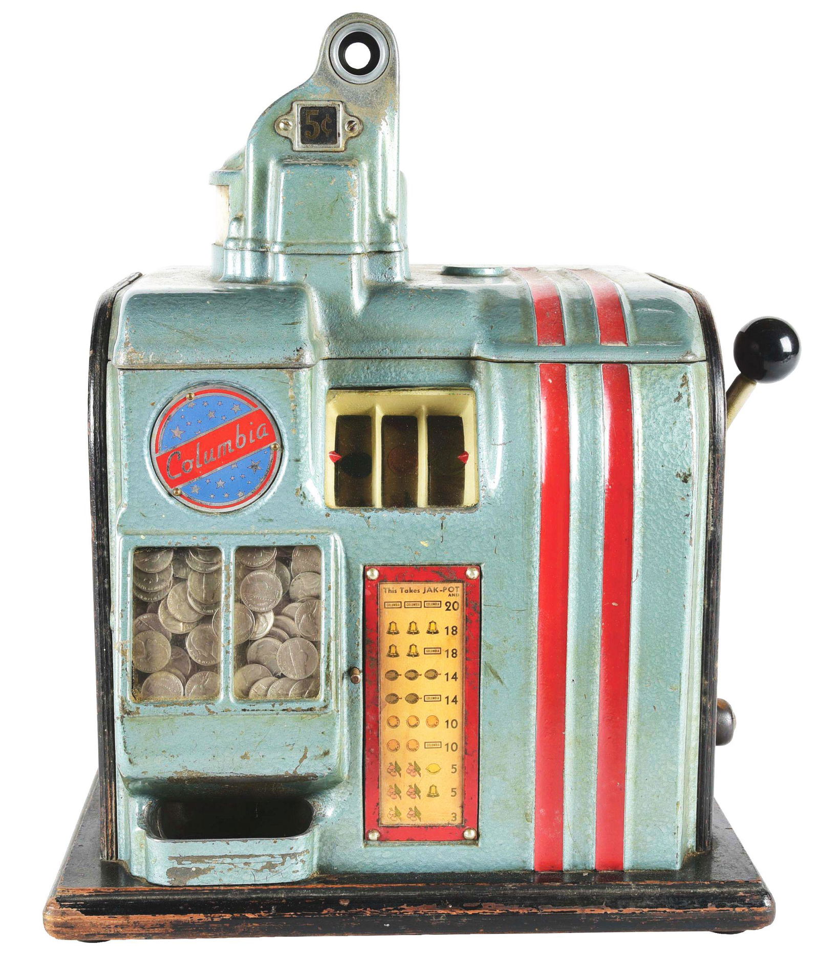 5¢ GROTCHEN TOOL & MFG. CO. COLUMBIA SLOT. (1 of 5)