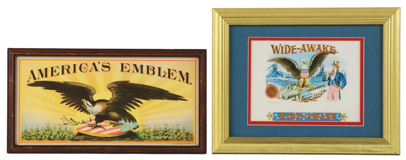 LOT OF 2: “WIDE AWAKE” & “AMERICAS EMBLEM” UNUSED CIGAR (1 of 4)