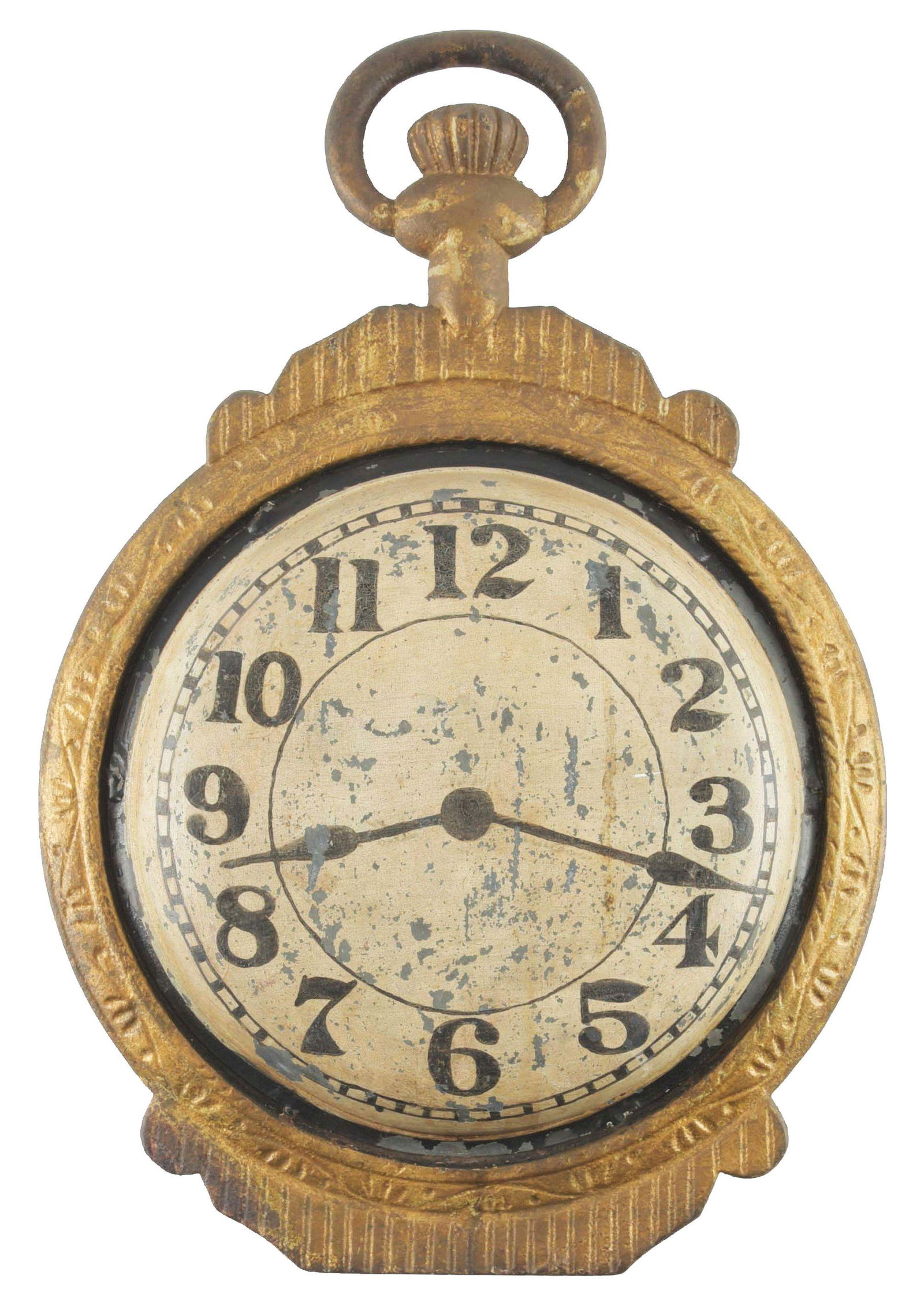 IRON POCKET WATCH TRADE SIGN. Oct 30, 2020 Dan Morphy Auctions in PA