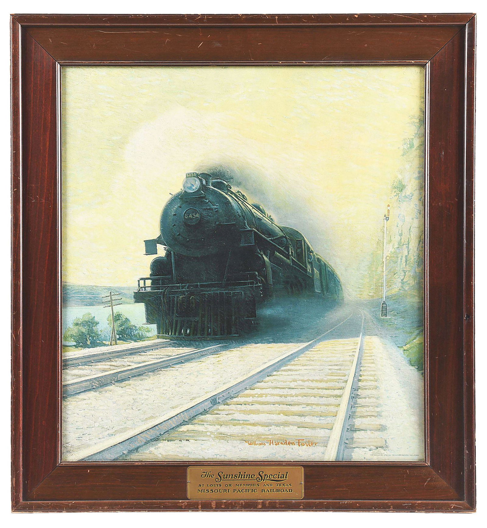 BEAUTIFUL FRAMED LOCOMOTIVE THE SUNSHINE SPECIAL FROM (1 of 2)