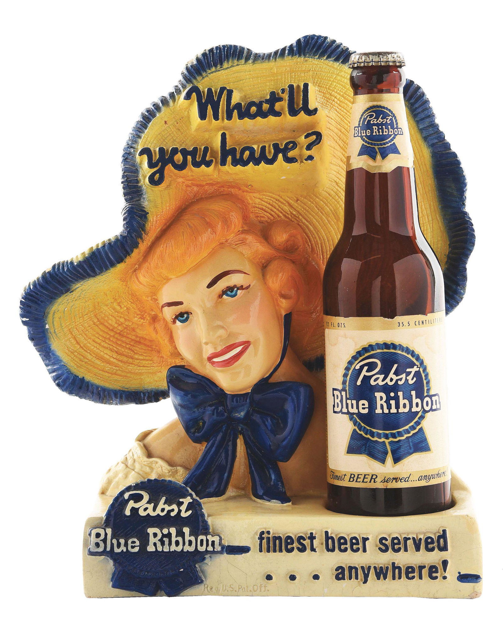 THREE-DIMENSIONAL CHALK BEER DISPLAY FOR PABST BLUE (1 of 2)