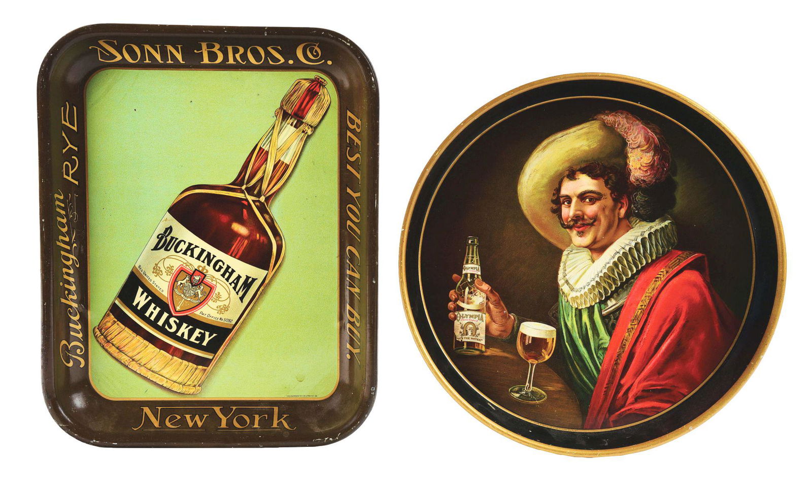 LOT OF 2: BUCKINGHAM AND OLYMPIA TRAYS. (1 of 2)