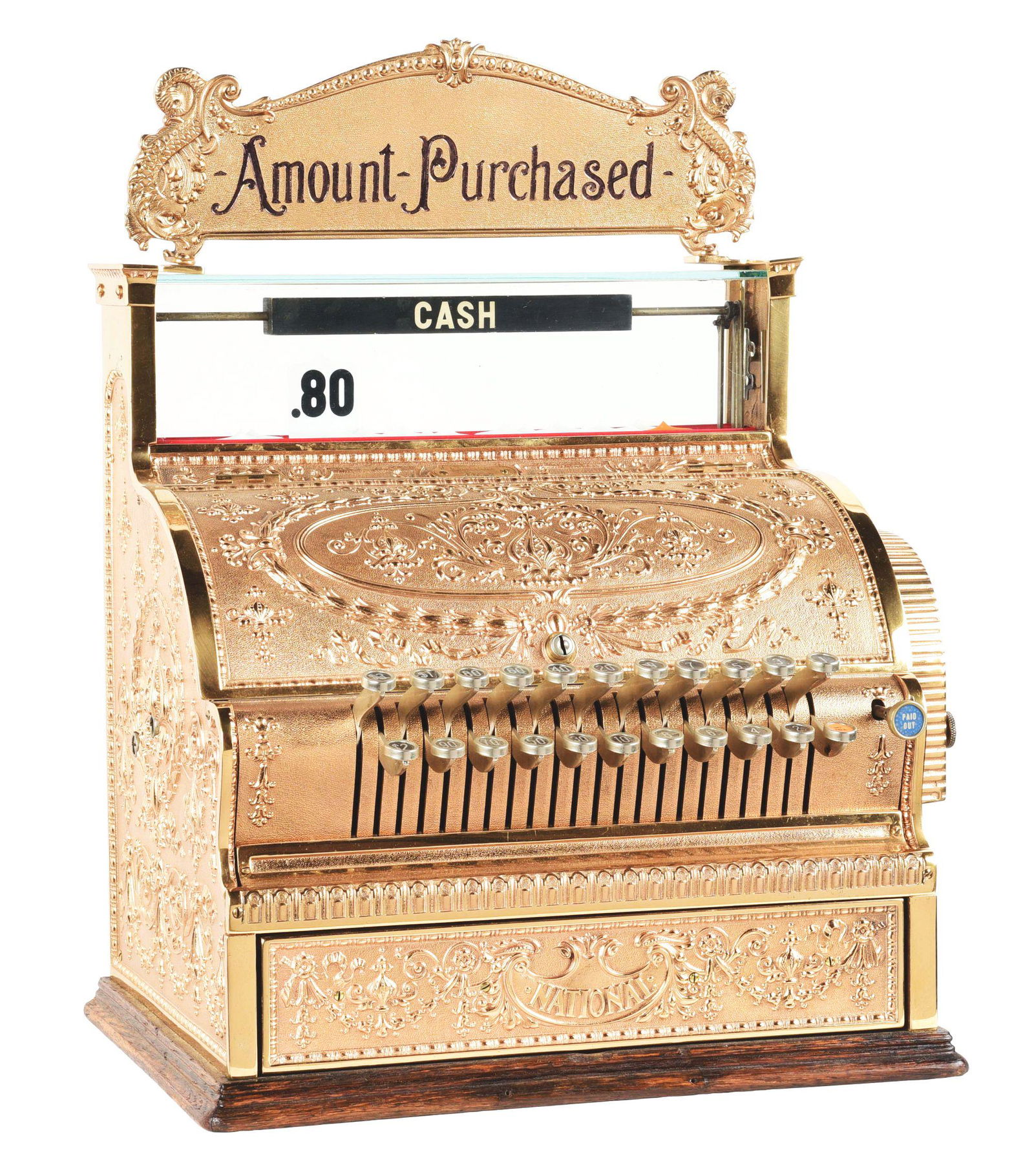 NATIONAL 1913 MODEL #336-2 CASH REGISTER. (1 of 5)
