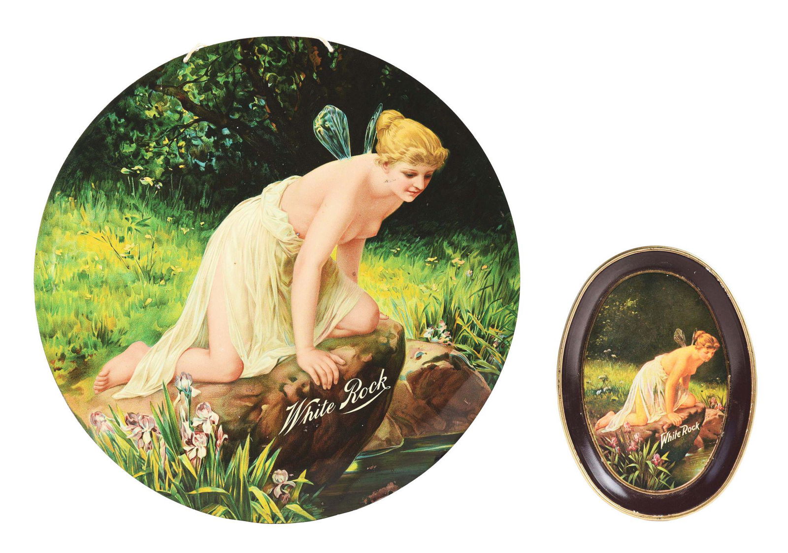 LOT OF 2: WHITE ROCK SIGN AND TRAY. (1 of 2)