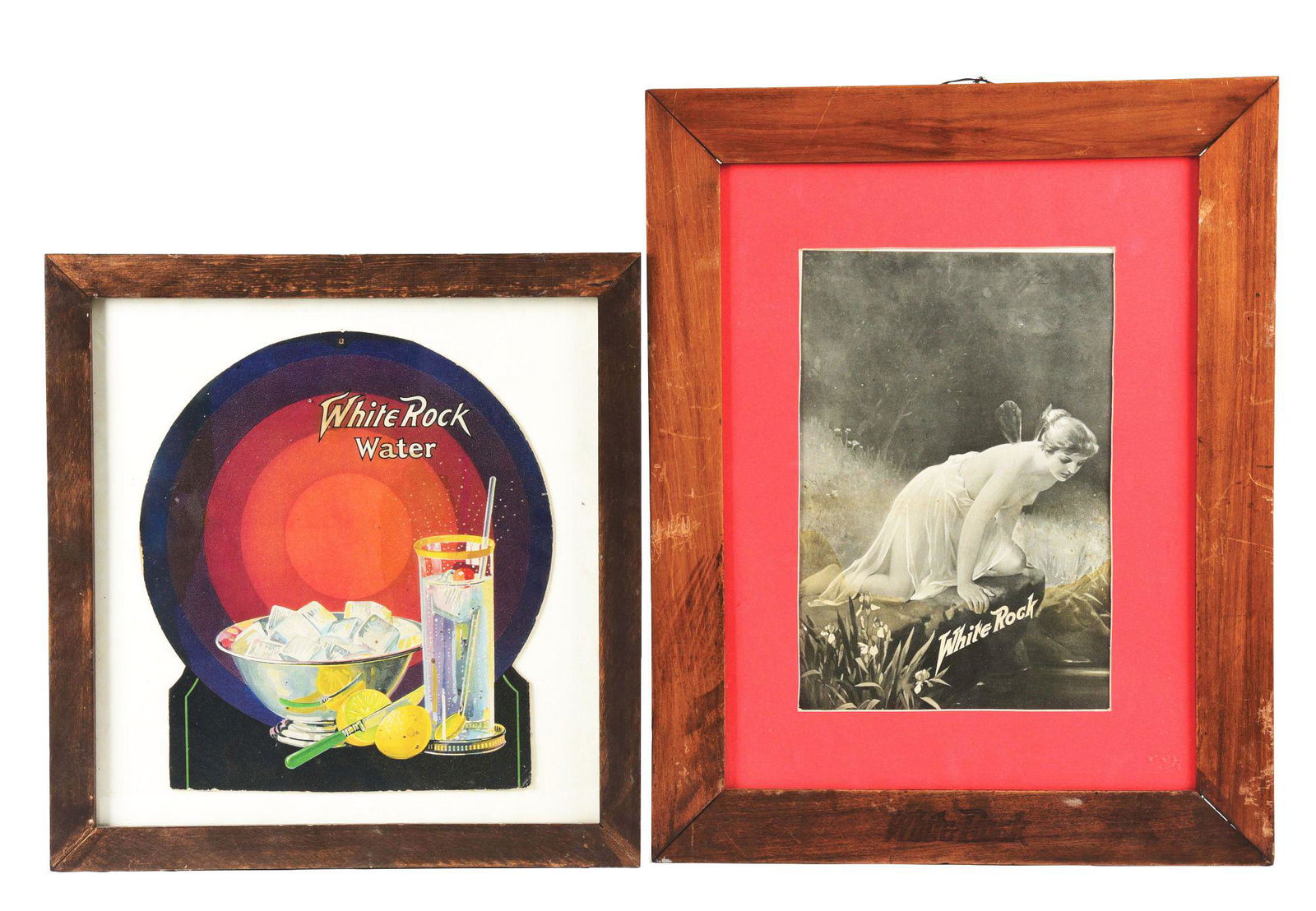 LOT OF 2: FRAMED WHITE ROCK SIGNS. (1 of 2)