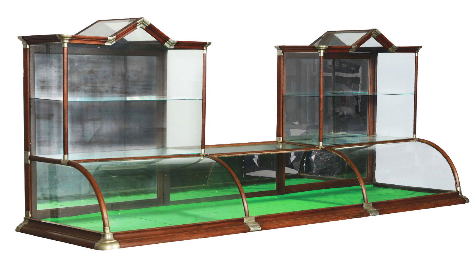 DOUBLE STEEPLE ROUNDED DISPLAY CASE. (1 of 6)