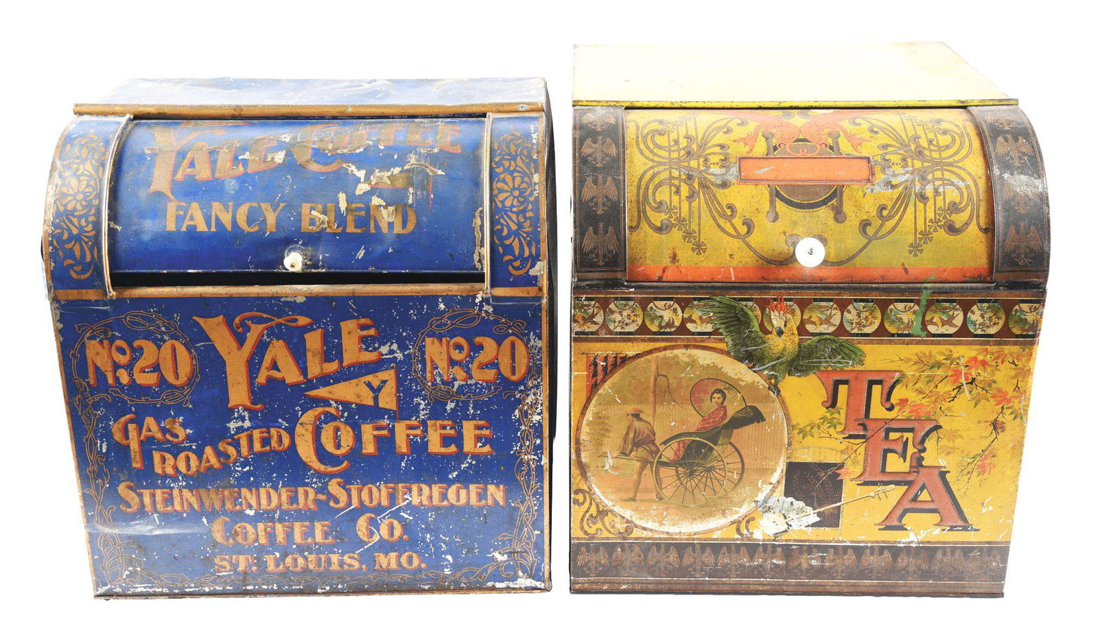 LOT OF 2: LARGE COUNTRY STORE TINS. (1 of 4)