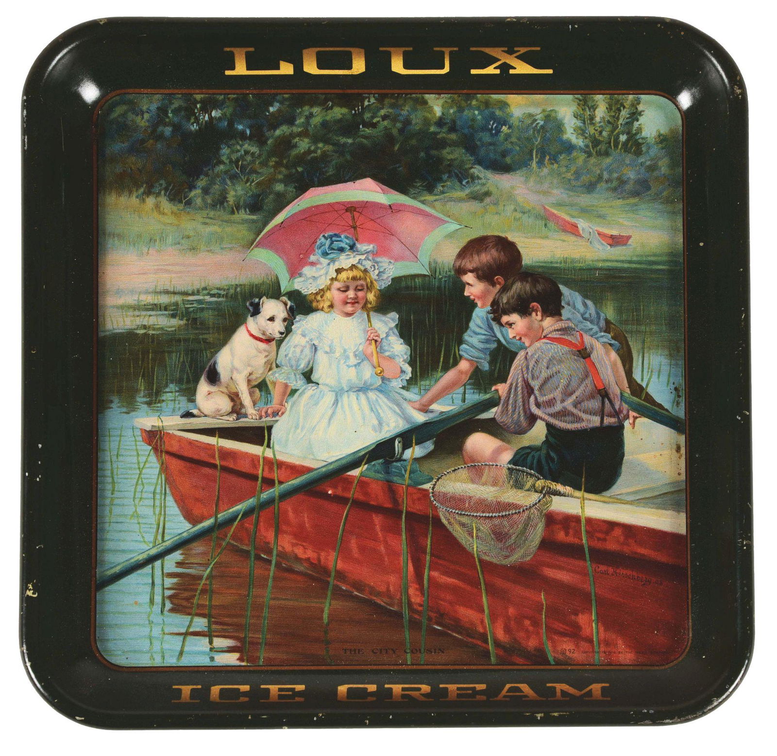 LOUX ICE CREAM SERVING TRAY. (1 of 2)