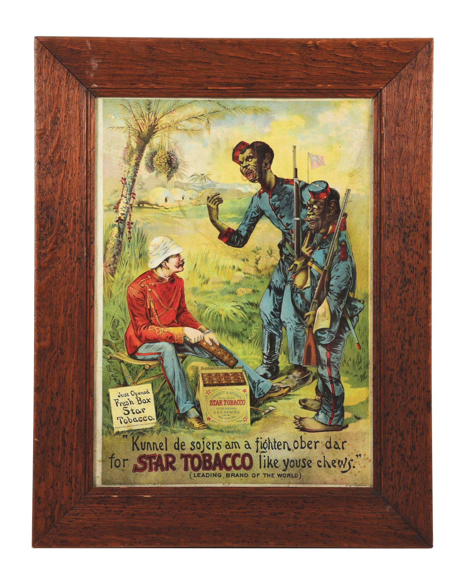 CARDBOARD ADVERTISING POSTER FOR STAR TOBACCO. (1 of 2)