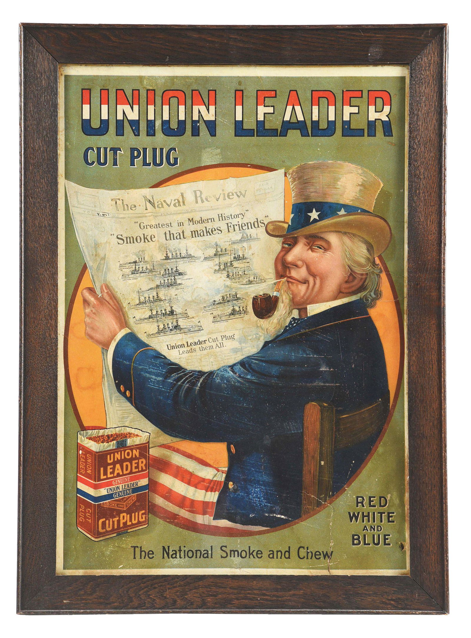 CARDBOARD ADVERTISING DEPICTING UNCLE SAM FOR UNION (1 of 2)