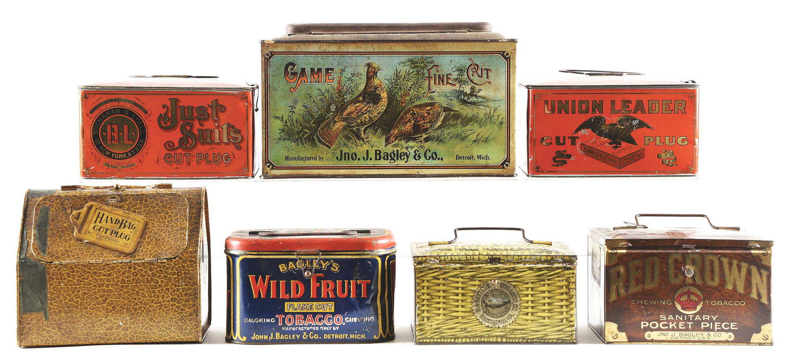 LOT OF 7: VARIOUS TOBACCO TINS. (1 of 2)
