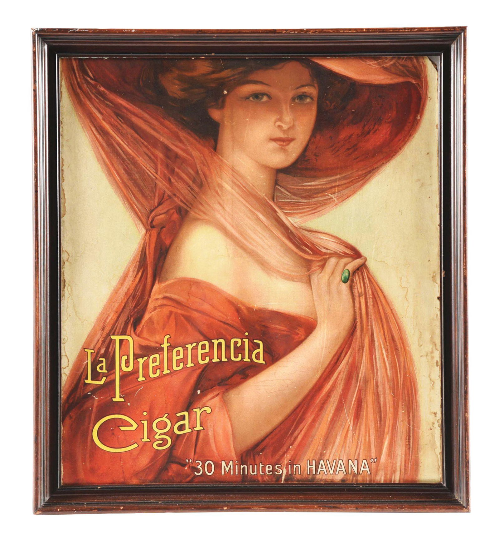 CARDBOARD ADVERTISING FOR LA PREFERENCIA CIGARS. (1 of 2)