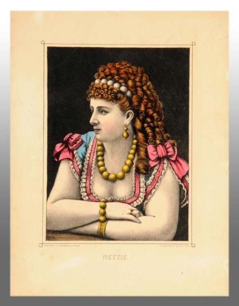 Haskell & Allen Litho Featuring Girl with Beads.