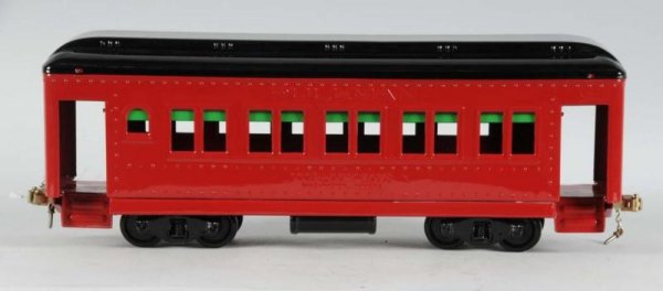 Pressed Steel Cor-Cor Pullman Passenger Car Toy.: Description Circa 1926. Complete professional restoration to an all original toy. Condition (Restored). Size 24" L.