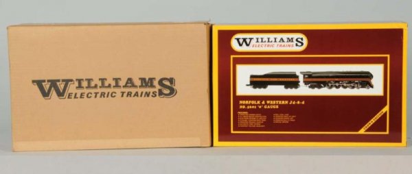 Williams O-Gauge Norfolk & Western Train Set.: Description Circa 1980s. Includes original box and outer shipping box. Set includes no. 611 Norfolk & Western 484 J-Class in brass. Williams number is 5601, crown edition. Item is in mint condition. M