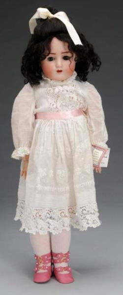 Alt, Beck & Gottschalck "Sweet Nell" Child Doll.: Description German, circa 1900. Bisque socket head incised "ABG 1362". Blue sleep eyes, open mouth, replaced mohair wig. Jointed composition body. Wearing vintage dress and undergarments with new shoe