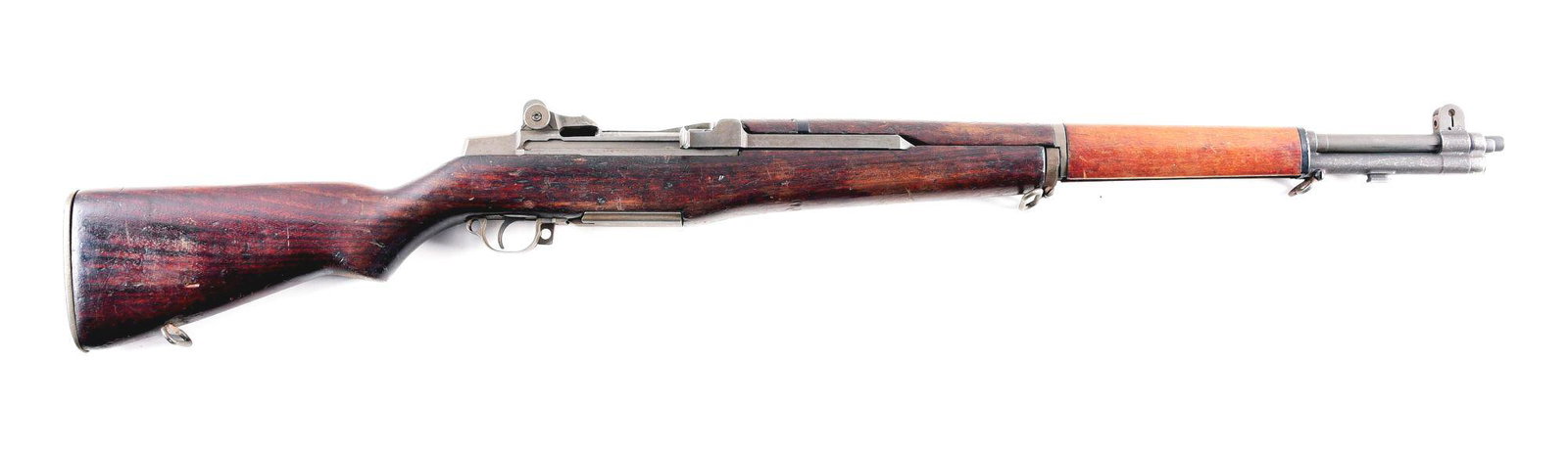 (C) SPRINGFIELD M1 GARAND SEMI AUTOMATIC RIFLE.: Springfield M1 Garand semi automatic rifle. Made 1945 with proper "SA 4 45" dated barrel. "Blue Sky" import marked on the left side of the barrel. Bolt, trigger group and operating rod are all "SA" ma