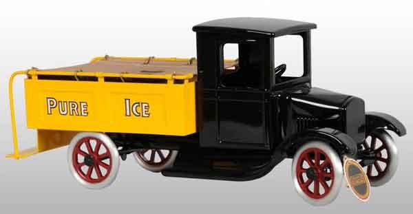 Pressed Steel Flivver Pure Ice Truck.: Description Cowdery Toy Works limited production model number 8 of 24. Great colors and appeal. Condition (Unused). Size 15" L.