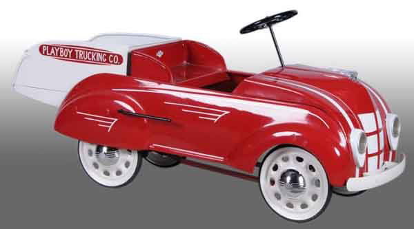 Pressed Steel Steelcraft Airflow Playboy Pedal Ca: Description 1935. Manual operating dump truck bed. Complete professional restoration to an all original car. Condition (Restored). Size 48" L.