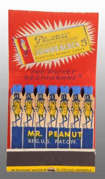 Planters Peanut Matchbook.: Description Includes all of the original matches inside. Condition (Good). Size 3 - 1/2".