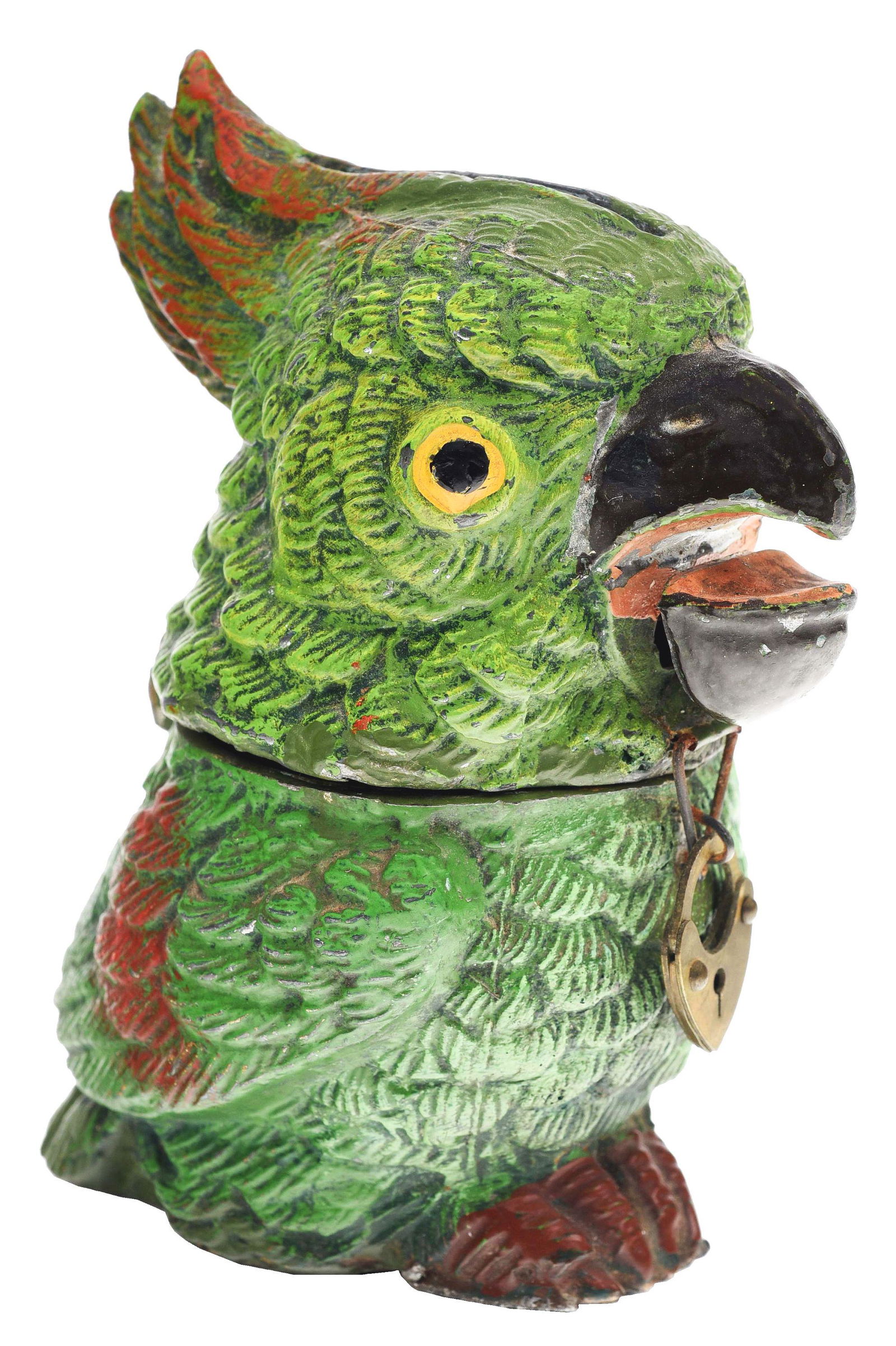 PARROT - SPRING JAW MECHANICAL BANK. (1 of 7)