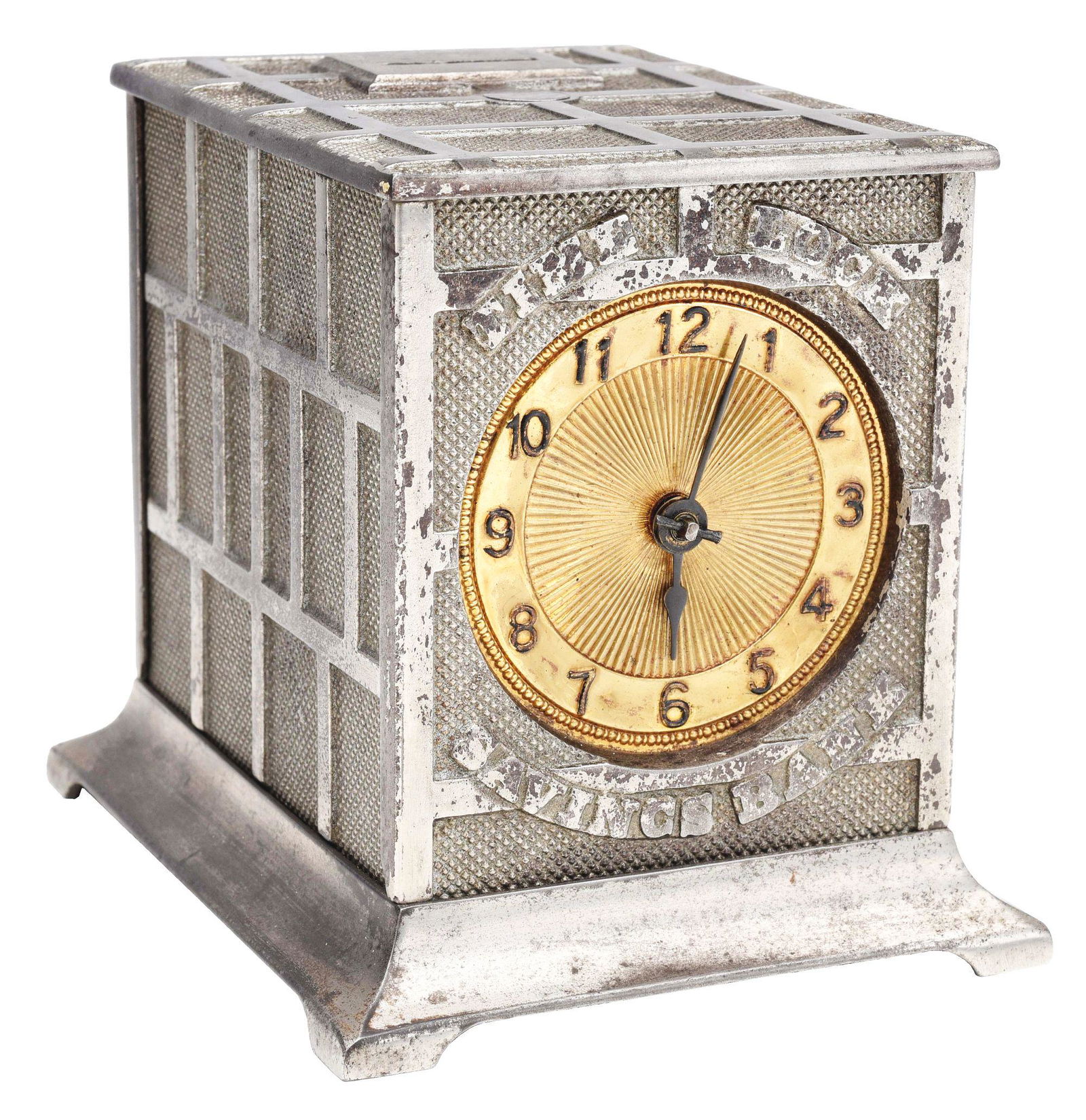 TIME LOCK SAVINGS MECHANICAL BANK. (1 of 7)