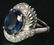 795: Antique Jewelry 18K Gold Sapphire & Diamond Ring