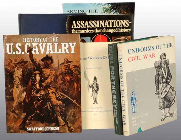 Lot of 7: Civil War Related Books.: Description Includes Uniforms of hte Civil War by Lord and Wise, copyright 1970. Condition (Very Good - Excellent). Other books: U.S. Army Weapons 1784 - 1791 by Guthman, copyright 1975. U.S. Ordnance