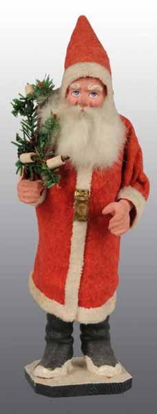 Composition Christmas Santa with Electric Lights.: Description German. Circa 1900. Condition (Excellent). Size 10" T.