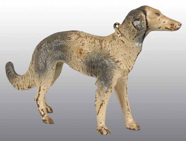 Cast Iron Russian Wolfhound Doorstop.: Description Made by Hubley, cat. #327. Full-figure. Condition (Very Good). Size 8" x 11 - 3/4".