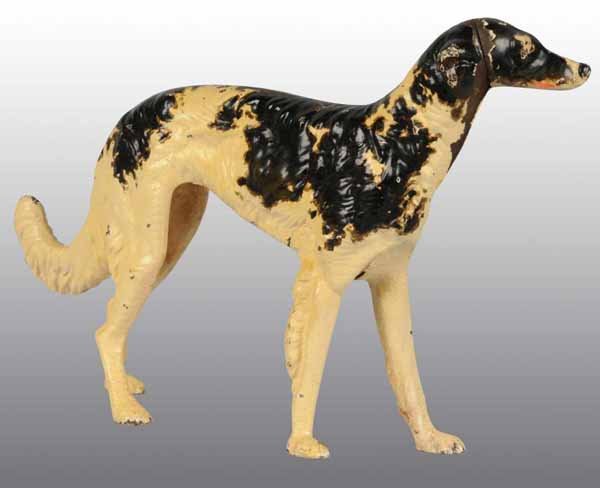 Cast Iron Russian Wolfhound Doorstop.: Description Made by Hubley. Full-figure. Repainted. Hard to find doorstop. Condition (Very Good). Size 10 - 3/8" x 16 - 7/8".